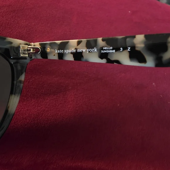 NEW Kate Spade Black With Tortoise Rim And Temple Cat-Eye Sunglasses - Picture 4 of 6